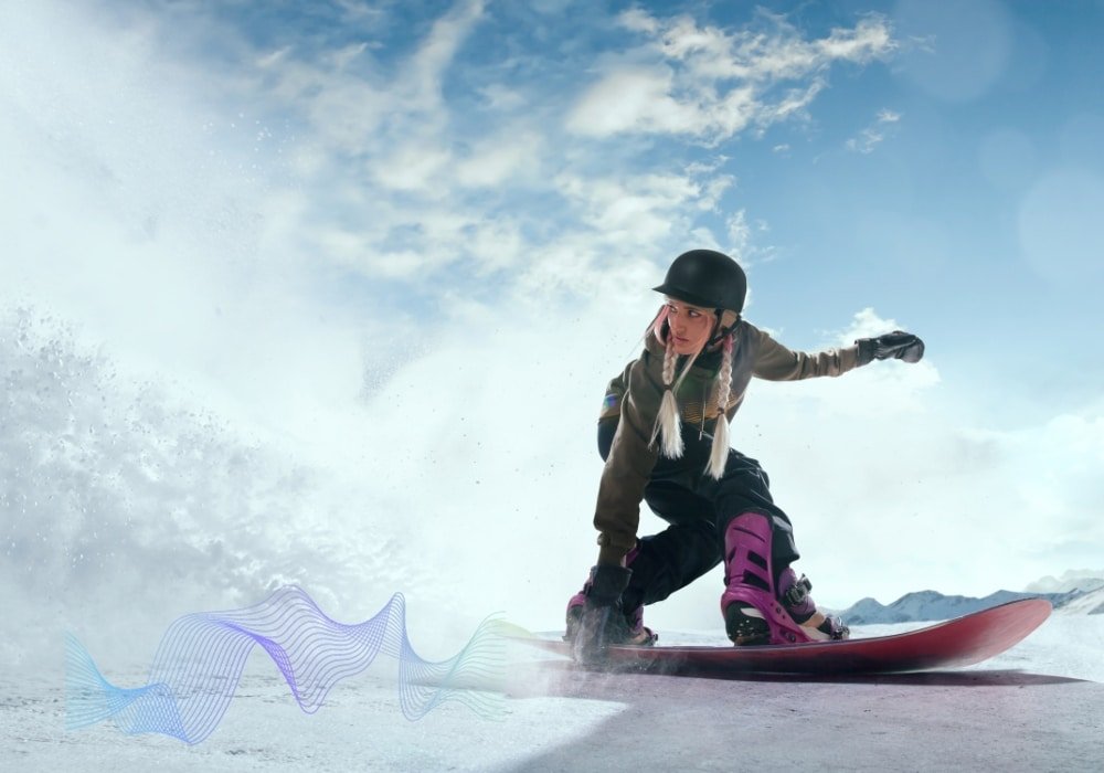 Snowboarden im Winter