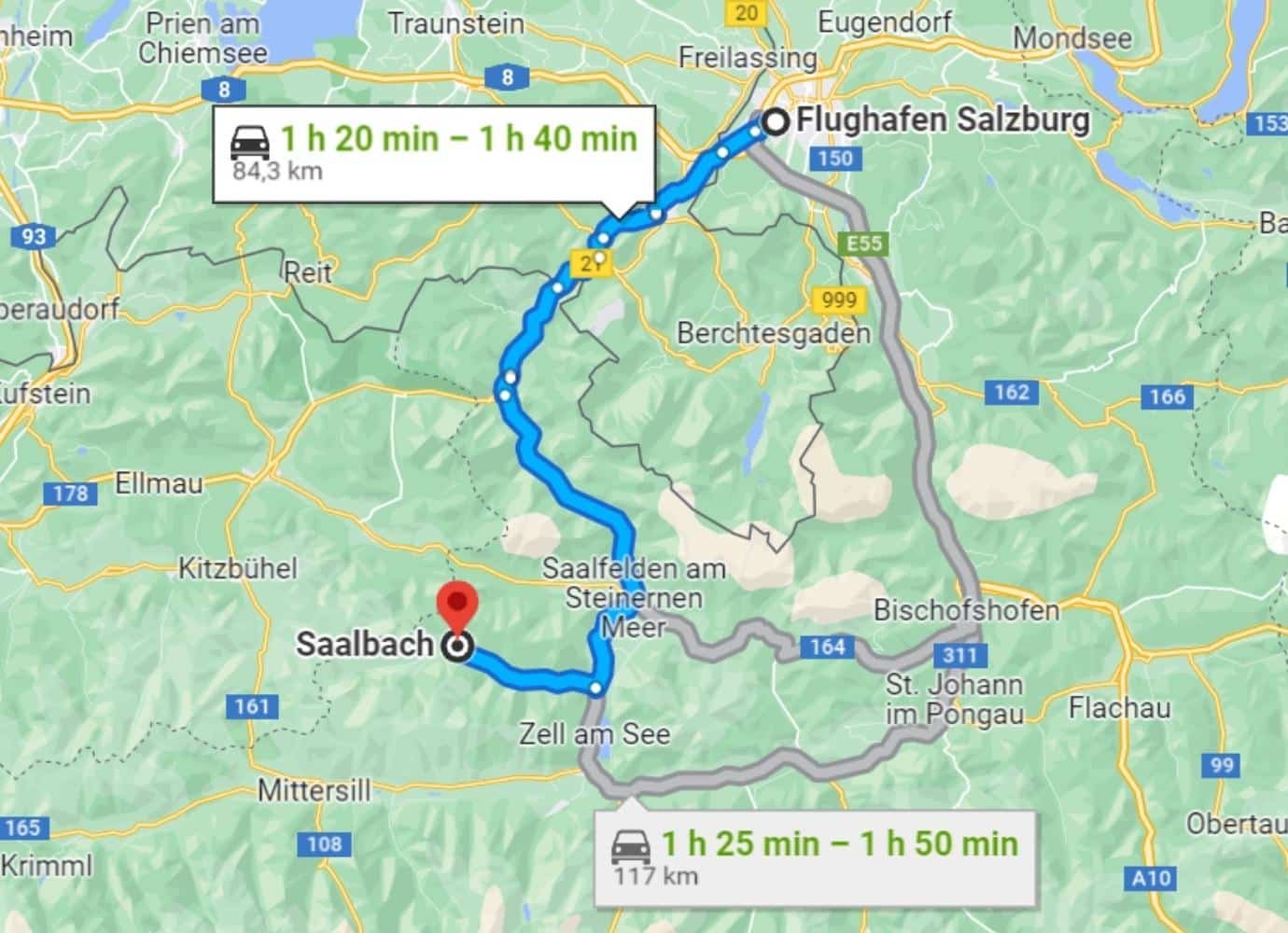 flughafen skigebiet Saalbach Hinterglemm