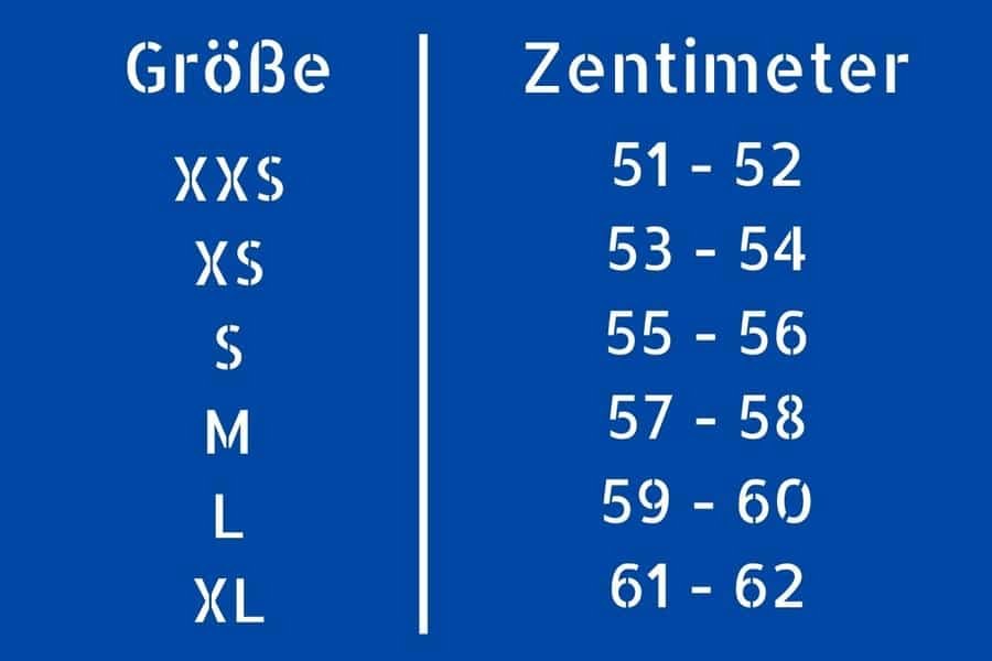 skihelm größentabelle